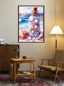 Piękna dryfująca butelka pełna diamentowego malowania, nowa sztuka diamentowa do dekoracji ściennych w pomieszczeniach