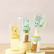 1 Set Travel Toothbrush & Cup Organizer, Portable Toothbrush Holder, Couple/Student/Business Trip Use Home Bathroom Decor