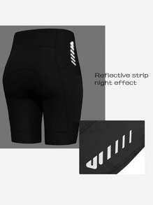Wulibike Cycling Shorts Women High Waist Padded Bike Shirts With Padding 3D Bicycle Biking Pants - Black - View 5