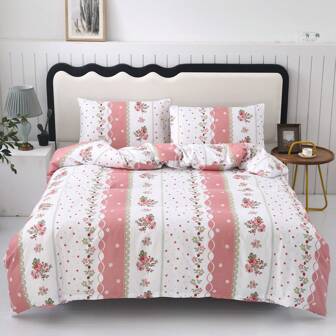 3pcs Printed Duvet Cover Set [1 Duvet Cover + 2 Pillowcases], No Sheet, No Filler, Soft & Comfortable, Suitable For Bedroom, Hotel, Dorm, School, Vacation Home