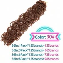 36 Inch New Faux Locs Crochet Braids Hair Super Long Goddess Locs Crochet Hair Curly Wavy Soft Locs Braiding Hair For Women
