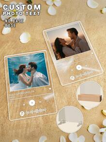 Luz de noche retroiluminada personalizada con foto y música, regalo personalizado para familia/amigo/novia/novio/mamá/papá, decoración del hogar, aniversario. 1 pieza multifuncional, ornamental, reutilizable, exquisita, elegante, linda, de alta calidad, personalizada, única, regalos ideales para el Día de San Valentín, decoración del Día de San Valentín, cumpleaños, graduación, multifuncional, de alta calidad, para aniversarios, para el Día de la Madre, para cumpleaños, para bodas, para inauguración de la casa, decoración del hogar, artesanías personalizadas, ambiente cálido, renovación otoñal del hogar, decoración navideña