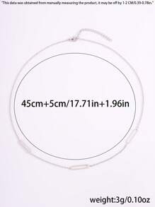 Camhanno 1 Piece Elegant Atmospheric Stainless Steel Hollow Necklace Is Suitable For Sending Girlfriends During The Holidays - Silver - View 4