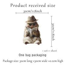 3D Visual Cat Themed Bathroom Toilet Decorative Sticker, Adhesive Wall Decal For Laundry Room