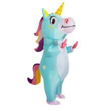 Bunter aufblasbarer Einhorn Kostüm für Erwachsene, Halloween Party Outfit