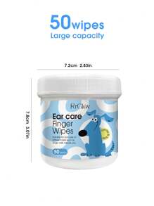 FurGlow 50 pièces Lingettes de nettoyage en profondeur, élimination des odeurs, douces pour les doigts pour chiens, chats et petits animaux de compagnie
