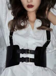 Elastic Waist Belt Waistband For Dresses, Sweaters, Shirts, Overalls, Black