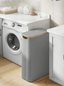 60L Bamboo Laundry Basket With Lid, Foldable Dirty Clothes Hamper With Handles, Waterproof Removable Bag, Ideal For Home Storage And Organization In Bedroom, Bathroom, Dorm, And Laundry Room. Suitable For Bedroom Decor, Room Decor, Laundry Hamper, Bathroom Organizer, Storage Basket, Basket, Clothes Hamper. Perfect For Storing Pants, Shoes, Jeans, Boots, Skirts, And More. - Multicolor - View 14