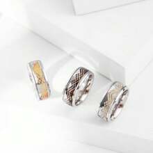 1pc Fashionable Titanium Steel Mountain-Shaped Ring, Suitable For Office, Date, Party Wear - Mountain Type - View 2