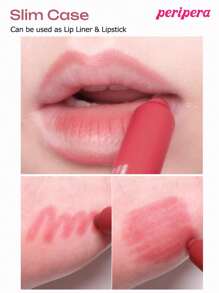Peripera K-Beauty On My Lip 唇彩笔，可用作唇膏和唇线笔，哑光和闪光，柔滑乳霜质地，日常彩妆，韩妆，1.4g - #M04 Thanks A Lot - 查看 4