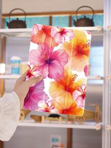 Husă de protecție pentru tabletă cu model de flori de hibiscus, compatibilă cu iPad 10.2 inch, iPad Pro 2021/2020, iPad a 9-a/10a generație, Galaxy Tab A8 10.5 inch 2022, Matepad 10.4/Tab, rezistentă la șocuri, cu slot pentru creion, suport Sleep/Wake - Multicolor - Vizualizare 5