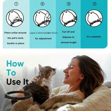 1pc Calming Collars For Cats, Adjustable Silicone Pheromone Diffuser Neckbands, Clinically Proven To Reduce Stress & Anxiety, Waterproof Design, With 60 Days Wear For All Cat Sizes,Cat Calming Collar For Anxiety, Efficient Relieve Anxiety Stress