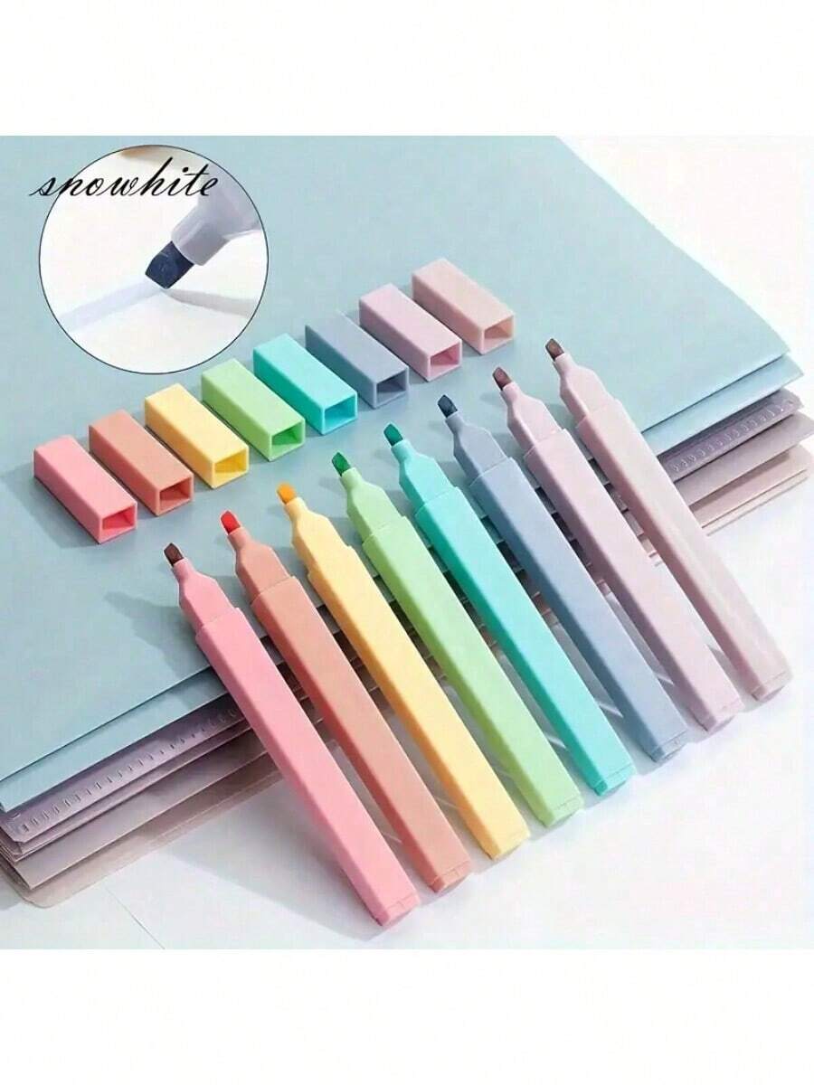 Aesthetic Highlighters,Soft Pastel Colors,Assorted Colors,School Supplies Soft Tip Colorful Handbook Markers Student Classroom Focus Underlining Markers(6 Pieces Will Be Shipped In Random Colors.),Highlighters>Pastel,Highlighter>Pastel,Random Stuff,Plumones,Coloring Markers,Markers For School,Highlighter>Pastel,Back To School