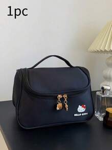 Sanrio 1 Piece Pack Sanrio Hello Kitty Cute Portable Travel Large Capacity Makeup Bag, Toiletry Bag, Skincare Storage Bag, Multifunctional Storage Bag, New Year Gift, Birthday Gift Makeup Travel Toiletry Organizer Essentials Gifts Storage Zipper Accessories Nail Bags, Makeup Bag, Storage, Makeup Bags, Toiletry Bag, Desk Organiser