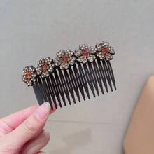Nuevos peines de pelo con flores de cristal, clips antideslizantes para el flequillo, la parte de atrás de la cabeza y accesorios para el peinado