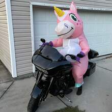 Bunter aufblasbarer Einhorn Kostüm für Erwachsene, Halloween Party Outfit