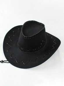 1pc,Western Cowboy Knight Hat Men And Women Big Edge Sunshade Hat Summer Hat Outdoor Mountaineering Hat - Color - View 6