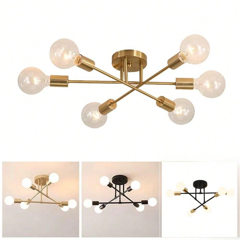 Lámpara de techo creativa y romántica de estilo nórdico personalizada para dormitorio pequeño, accesorio de iluminación grande para sala de estar