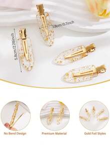 8pcs/4cards Gold-Tone No Bend Hair Clips Creaseless Sparkling Bridal Headpiece Bridesmaid Hair Wedding Accessories Elegant Hair Ornament For Bridesmaid Gift