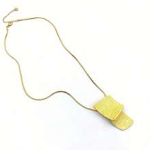 1PC/Stainless Steel Block Necklace DIY Geometric Rectangular Ornament Pendant Collarbone Chain - Rectangle Necklace - View 6