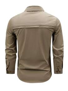 1pc Men's Spring/Summer Casual Outdoor Sport Shirt For Running, Hiking, Fishing, Fashion