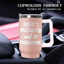 Dachshund Tumbler, 40oz With Handle & Straw - Engraved, Dachshund Lovers Gifts, Dachshund Mom Gifts, Dog Themed, Easter Gift Cup