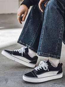 Men's Casual Autumn New Breathable Low-Top Sneakers, Comfortable And Versatile For School And Sports