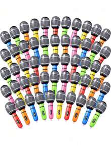 Party & Wedding Gag Prop Inflatable Balloon, Microphone Shaped Inflatable Toy Musical Instrument, Random Color - Multicolor - View 8