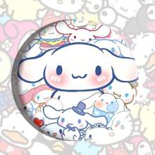 Sanrio 1 pièce Insigne à bulles des personnages Sanrio, broche dessin animé en alliage d'étain de 5,8 cm, accessoire