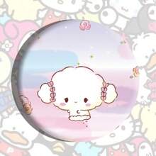 Sanrio 1 pièce Insigne à bulles des personnages Sanrio, broche dessin animé en alliage d'étain de 5,8 cm, accessoire