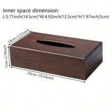 1 pezzo Scatola portafazzoletti in bambù, copriporta fazzoletti, portanappi, dispenser rettangolare per fazzoletti, contenitore portafazzoletti da bagno, portafazzoletti da tavolo, decorazione natalizia per la casa, accessorio da bagno