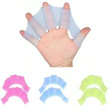 1 Pair Anti-Slip Silicone Swimming Fins - Suitable For Swimming Pool, Beach, Ocean And Diving Training