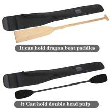 Black One-Piece Paddle Bag, Double-Headed Paddle Bag, Kayak Paddle Bag, Carbon Fiber Paddle Bag, Portable Bag, Canoe Paddle Bag, Dragon Boat Oar Bag With Shock-Absorbing Foam And Shoulder Strap - Black - View 6