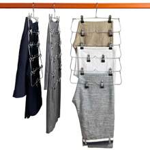 Closet Hanging Rack Strong Multi-Tiered Closet Organizer With 360-Degree Swivel Hook - Multicolor - View 11