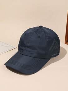 1 件装男士纯色快干透气穿孔轻质可调节休闲棒球帽，适合户外活动、运动、夏季 - 字母速乾 - 查看 11