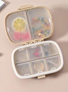 旅行用便携式药盒防潮药丸整理器可重复使用药盒男女药品计划器日常口袋药盒可容纳维生素药品和补充剂家庭旅行必备配件户外办公室返校 - 彩色 - 查看 9