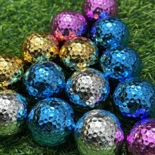 1/3/6/9 pièces de balles de golf électroplaquées personnalisables, couleurs: or, argent, bleu, violet. Structure à double couche de haute qualité, améliorant la distance et la précision, idéal pour la pratique et la compétition, cadeau parfait pour tous les golfeurs - simple mais élégant, cadeau d'anniversaire, cadeau de Noël, cadeau d'anniversaire de mariage.
