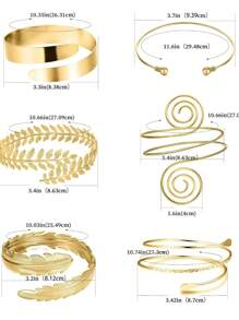 臂袖上臂带袖口手镯女士金色或银色可调节臂带