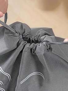 10 szt. Pyłoszczelne torby do przechowywania butów, torby do przechowywania butów ze ściągaczem, odpowiednie do podróży, na korytarz, do sypialni, do akademika, uniwersalne torby do przechowywania dla dzieci i dorosłych, niezbędne rzeczy do szkoły, (szary/czarny)