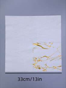 20pcs Gold Foil Marble/Leaf Pattern Disposable Napkins, 13x13 Inch, Perfect For Parties, Weddings, Restaurants, Home Gatherings, Birthdays And Easter