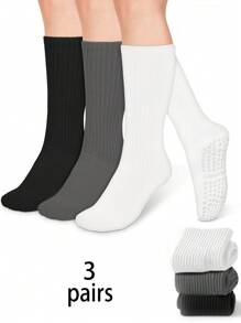 Pilates Non-Slip Socks, Women Pilates Grip Socks, Yoga And Exercise Grip Socks, In Black, White And Pink, Women Colorful Yoga Socks, Pilates Sticky Socks With Traction And Breathability, Suitable For Ballet And Yoga, Washable, Breathable, Soft, Multiple Styles And Colors Available - Multicolor - View 8