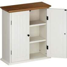 Bathroom Wall Cabinet, Over The Toilet Space Saver Storage Cabinet, Medicine Cabinet With 2 Door And Adjustable Shelves, Cupboard