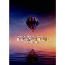 1 幅励志名言风景海报和印刷品现代墙面艺术图片经典帆布画适用于客厅装饰无框架