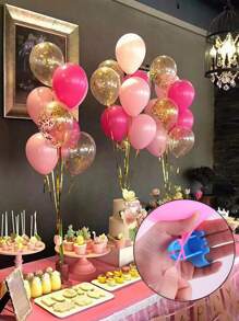 3/5Pcs Balloon Knotter And Inflator, Tying Balloon Tool, Wedding Birthday Party Decoration Arrangement Latex Balloon, Easy Tying Balloon Knotting Tool For Latex And Metal Balloons Quick Tying Plastic Accessories For Party Decoration, Weddings, Birthdays, Anniversaries, Graduation, New Year's Eve And More.
