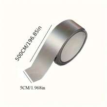 2 Rolls Set Aluminum Foil Tape With Width Of 5cm And The Length Of 5m/Roll For Each Roll, Thickened High Viscosity, High Temperature Resistance, Kitchen Oil Proof Sticker, Kitchen Pipeline Iron Pot Leak Repair, Beauty Seam Anti-Mildew Self-Adhesive Sticker