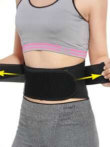 1pc Unisex Back Support Belt Adjustable Back Waist Support Belt Lumbar Brace Massage Band Health Care Gym Gym Accessories Fajas Lumbares