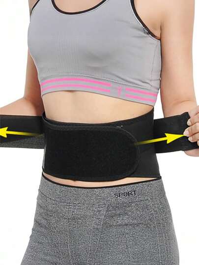 1pc Unisex Back Support Belt Adjustable Back Waist Support Belt Lumbar Brace Massage Band Health Care Gym Gym Accessories Fajas Lumbares