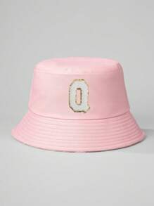 1pc Adjustable A-Z Letter Print Bucket Hat, Outdoor UV Protection Casual Hat For Spring, Autumn Travel, Beach, For Men And Women - Bucket Hat - View 34