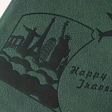 Customized Multi-Language, Logo, Number Fashionable Passport Holder With City Landscape Design, Portable Passport Wallet, Convenient For Going Out, Lightweight, Flip-Open, Business Style, PVC Lining, Wet Wipes Cleanable - Multicolor - View 8