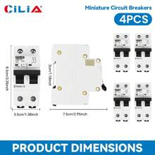 1/2/4 pezzi 2P Mini interruttore automatico 220V 6kA MCB 1P+N C10/16/20/25/32 - Protezione affidabile da sovraccarico e cortocircuito per uso domestico e industriale